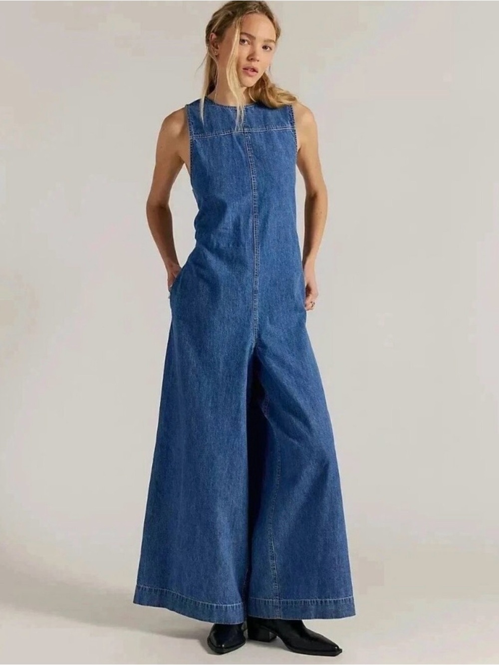 NWT We The Free Do No Wrong Denim Jumpsuit